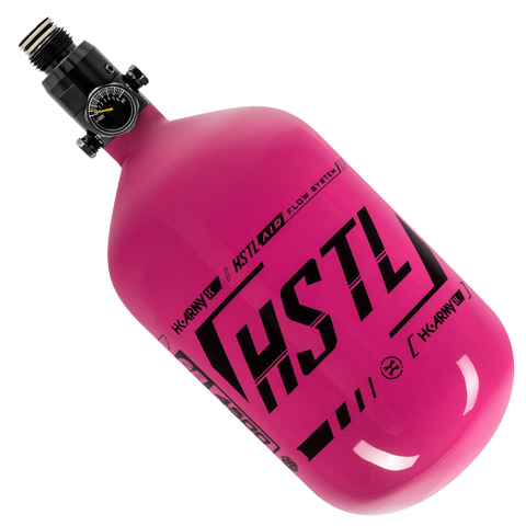 HK Army 68ci 4500psi HSTL HPA Tank - Standard Regulator - Tri Label - Pink / Black